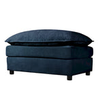 Canapé modulable en forme de U 5 places en chenille beige/noir/bleu