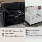 Canapé modulable en forme de U 5 places en chenille beige/noir/bleu
