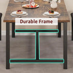 Ensemble de 3 grandes pièces : table de cuisine extensible pour 6 personnes