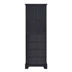 Armoire de rangement à 2 portes et 4 tiroirs pour salle de bain ou bureau