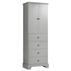 Armoire de rangement à 2 portes et 4 tiroirs pour salle de bain ou bureau
