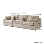 Canapés modulaires sectionnels, Canapés profonds minimalistes et confortables en duvet pour bureau et appartement