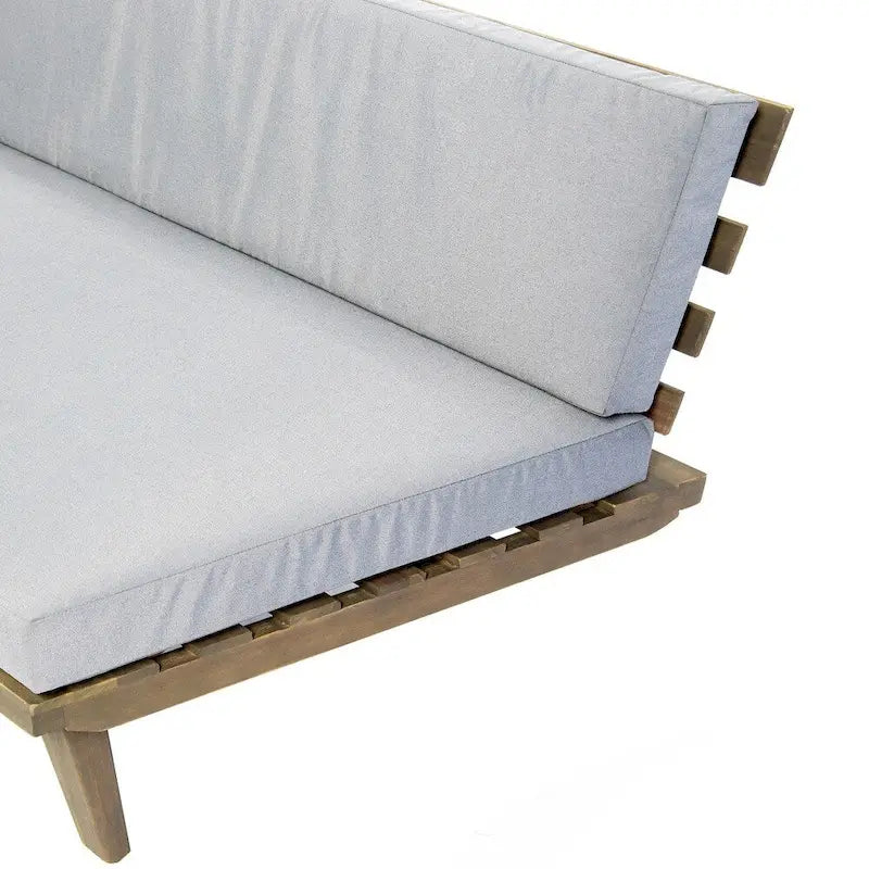 Christopher Knight Home Eulah Canapé en bois et tissu minimaliste, côté gauche