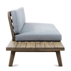 Christopher Knight Home Eulah Canapé en bois et tissu minimaliste, côté gauche