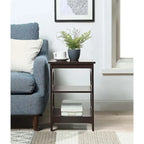 Table d'appoint blanche contemporaine à 3 niveaux avec découpes octogonales