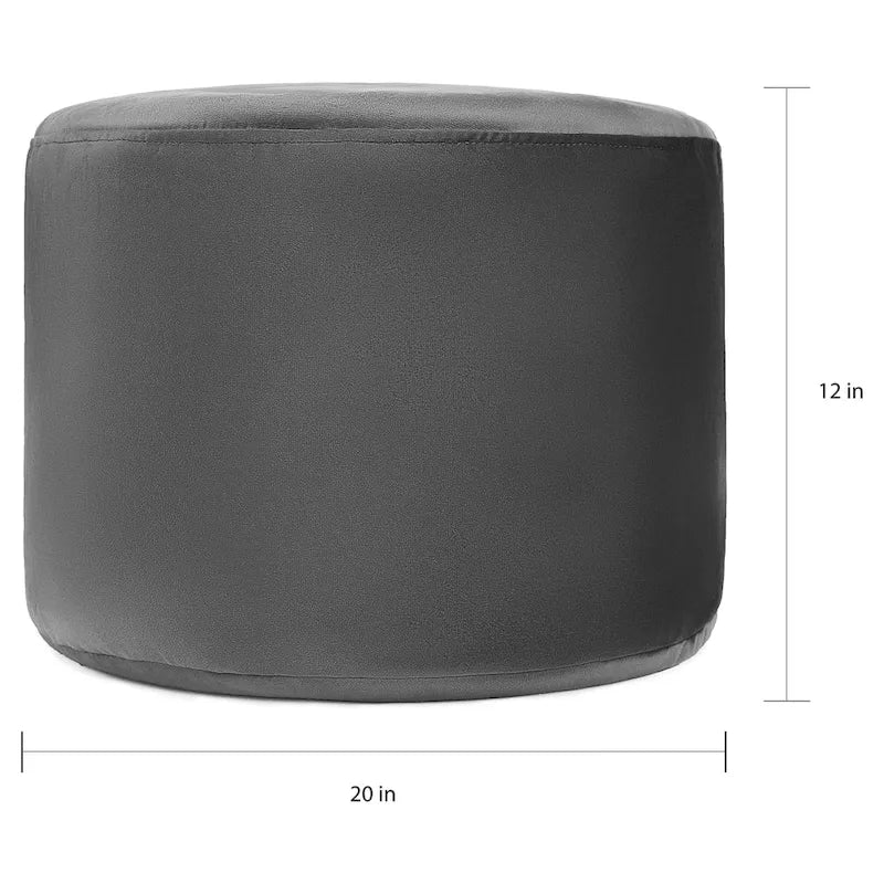 Pouf rond en velours – Plusieurs couleurs – Siège individuel