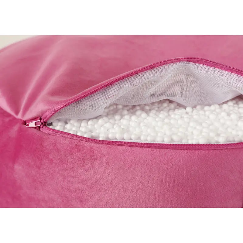 Pouf rond en velours – Plusieurs couleurs – Siège individuel