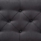 Banc de rangement capitonné rustique gris/anthracite, 2 places