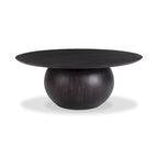 Table basse ronde moderne en bois d'acacia massif Aurelle Home