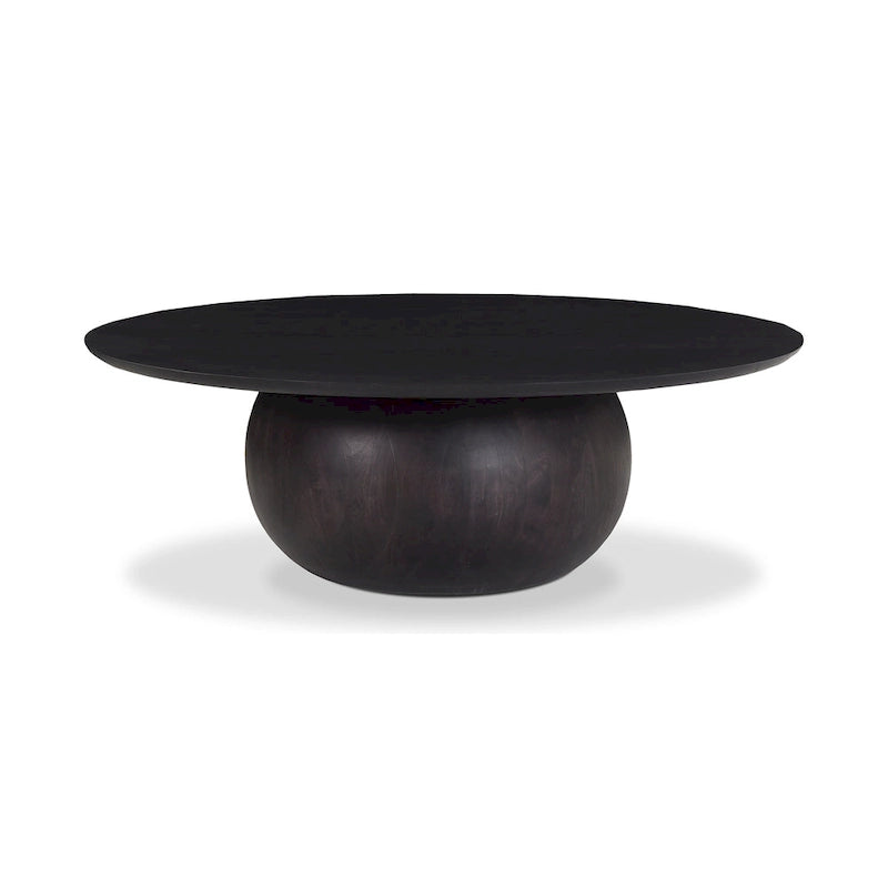 Table basse ronde moderne en bois d'acacia massif Aurelle Home
