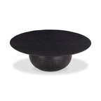 Table basse ronde moderne en bois d'acacia massif Aurelle Home