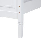 Lit Plateforme en Bois Blanc, Style Traditionnel, Grand Lit/Très Grand Lit