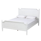 Lit Plateforme en Bois Blanc, Style Traditionnel, Grand Lit/Très Grand Lit