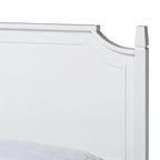 Lit Plateforme en Bois Blanc, Style Traditionnel, Grand Lit/Très Grand Lit