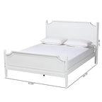 Lit Plateforme en Bois Blanc, Style Traditionnel, Grand Lit/Très Grand Lit