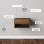 Table de chevet flottante moderne