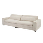 Canapé moderne du milieu du siècle beige, 3 places