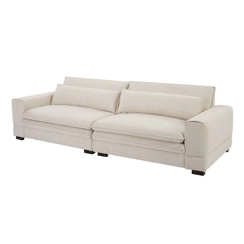 Canapé moderne du milieu du siècle beige, 3 places