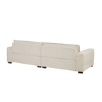 Canapé moderne du milieu du siècle beige, 3 places