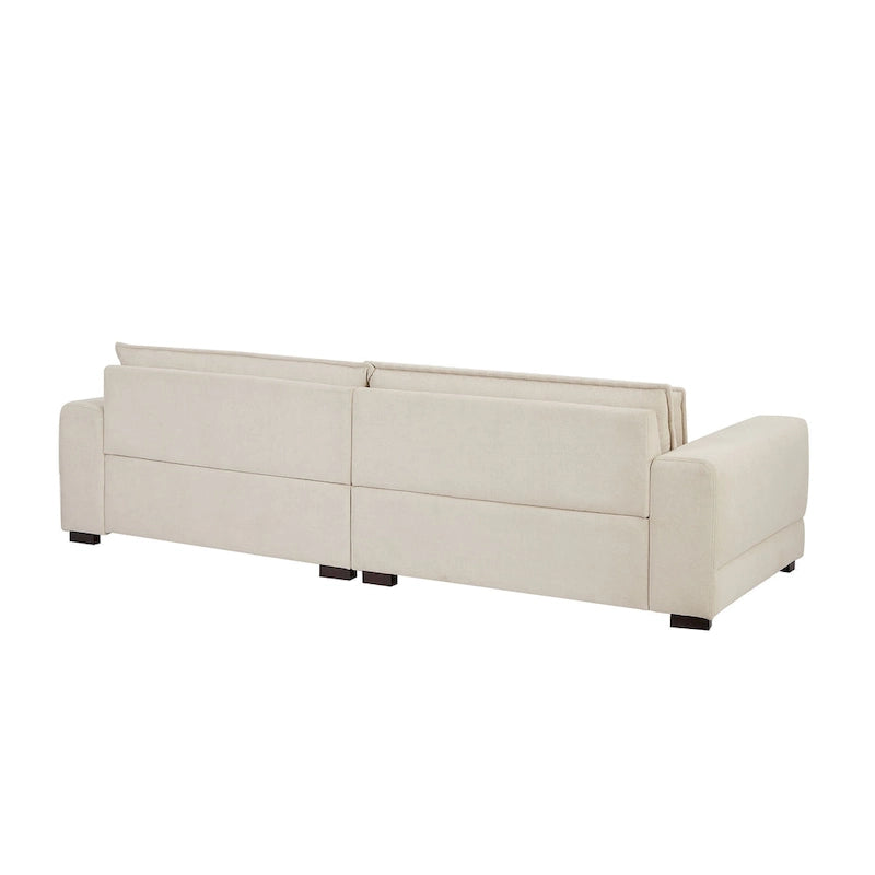 Canapé moderne du milieu du siècle beige, 3 places