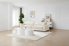 Canapé moderne du milieu du siècle beige, 3 places