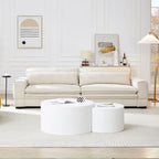 Canapé moderne du milieu du siècle beige, 3 places