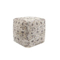 Pouf Pasargad Home Grandcanyon en Coton Premium, Taupe