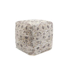 Pouf Pasargad Home Grandcanyon en Coton Premium, Taupe
