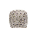 Pouf Pasargad Home Grandcanyon en Coton Premium, Taupe