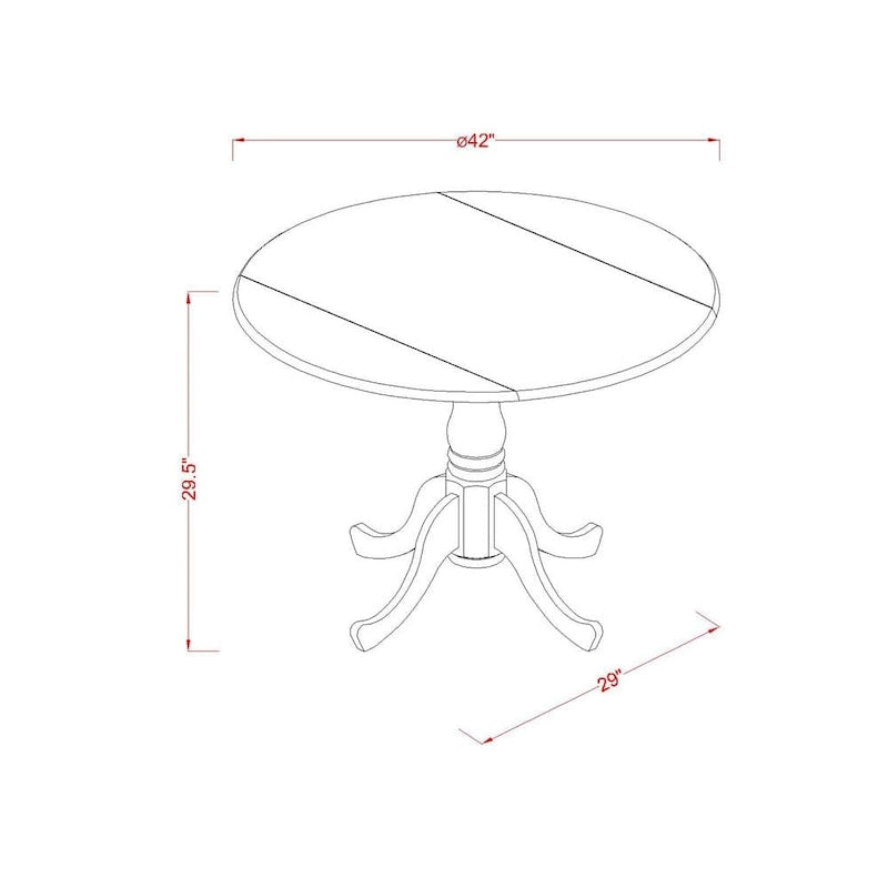 East West Furniture – Ensemble de salle à manger – Une table de salle à manger et des chaises de salle à manger – (Option finition et pièces)