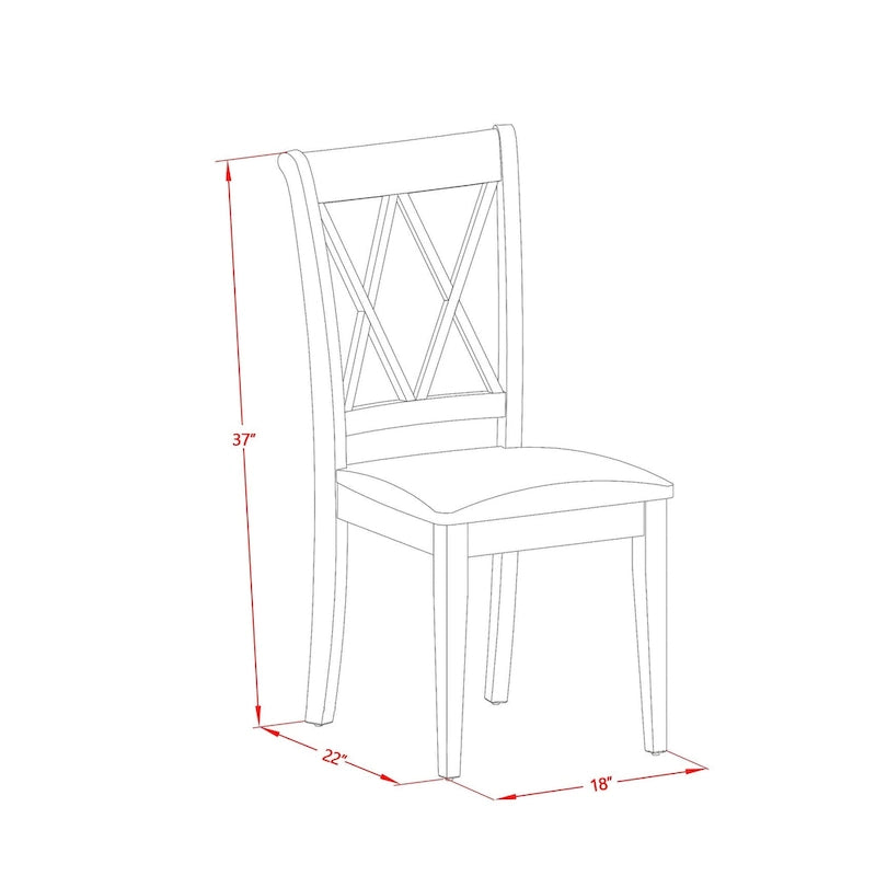 East West Furniture – Ensemble de salle à manger – Une table de salle à manger et des chaises de salle à manger – (Option finition et pièces)