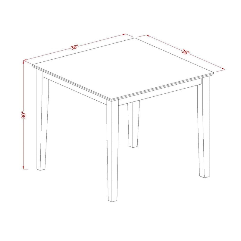 East West Furniture – Ensemble de salle à manger – Une table de salle à manger et des chaises de salle à manger – (Option finition et pièces)