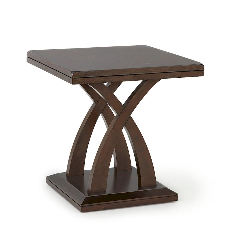 Table d'appoint Espresso de style X, 1 pièce, 61×61×61 cm
