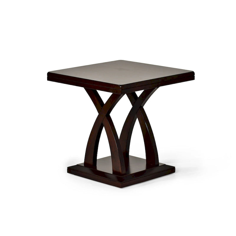 Table d'appoint Espresso de style X, 1 pièce, 61×61×61 cm
