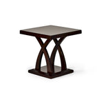 Table d'appoint Espresso de style X, 1 pièce, 61×61×61 cm