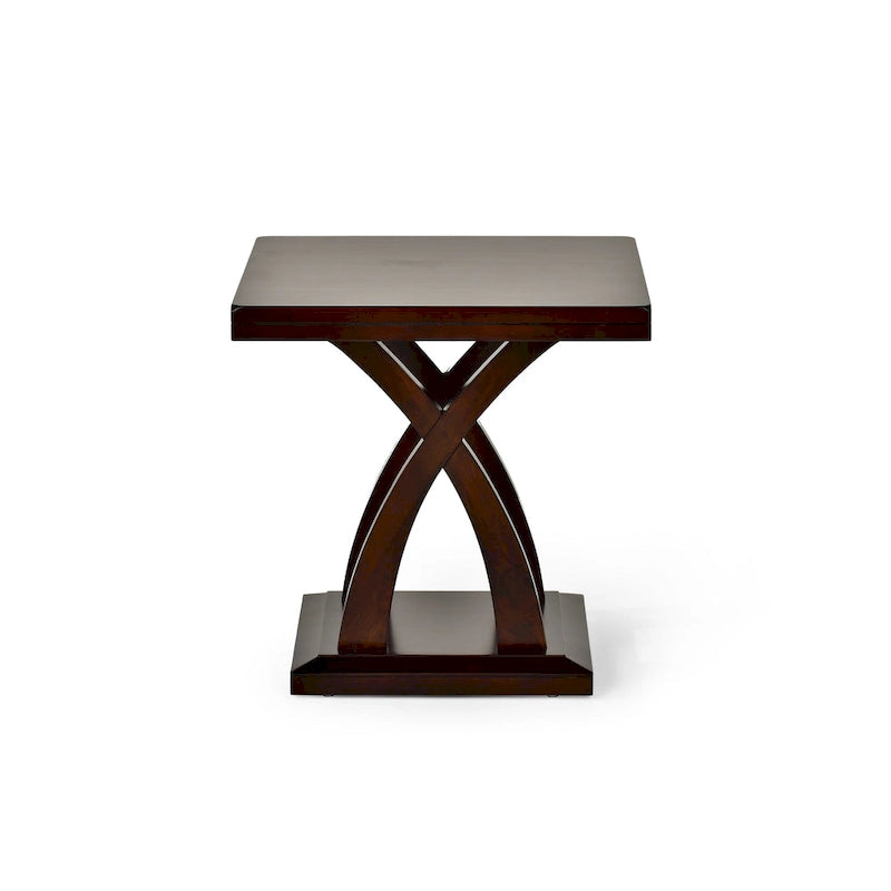 Table d'appoint Espresso de style X, 1 pièce, 61×61×61 cm