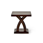 Table d'appoint Espresso de style X, 1 pièce, 61×61×61 cm