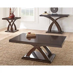 Table d'appoint Espresso de style X, 1 pièce, 61×61×61 cm