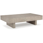 Table basse chêne clair grisâtre, plateau plaqué chêne, 60L x 35P x 16H