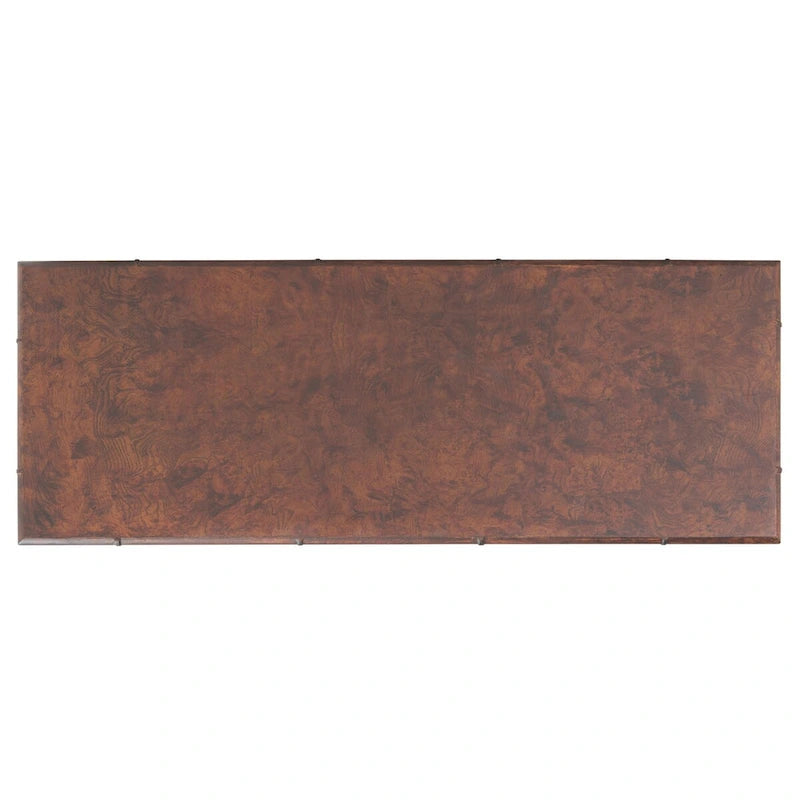 Console de table SAFAVIEH Franc brun foncé/doré à 2 tiroirs et 1 étagère - 42 L x 15,8 P x 29 H - 42Lx16Px29H