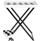 Table de service Noir et Blanc, 1 personne, 71 cm (L) x 46 cm (P) x 81 cm (H)