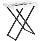Table de service Noir et Blanc, 1 personne, 71 cm (L) x 46 cm (P) x 81 cm (H)