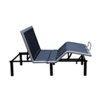 Base de lit réglable grise avec télécommande, ajustement de la tête et des pieds, 1-2 personnes