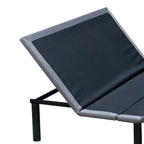 Base de lit réglable grise avec télécommande, ajustement de la tête et des pieds, 1-2 personnes