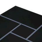 Table basse carrée blanche/marron/noire avec plateau coulissant et rangement dissimulé, 1 à 4 places