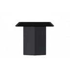 Table à manger rectangulaire en pierre blanche or / verre noir / pierre gris moyen, plateau en pierre frittée ou en verre, 4 à 6 places