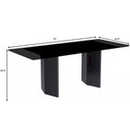 Table à manger rectangulaire en pierre blanche or / verre noir / pierre gris moyen, plateau en pierre frittée ou en verre, 4 à 6 places