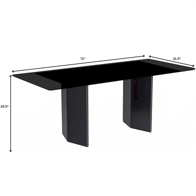 Table à manger rectangulaire en pierre blanche or / verre noir / pierre gris moyen, plateau en pierre frittée ou en verre, 4 à 6 places