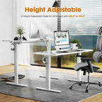 Bureau assis-debout électrique réglable en hauteur, bureau d'ordinateur ergonomique, noir, 55 x 24