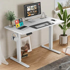 Bureau assis-debout électrique réglable en hauteur, bureau d'ordinateur ergonomique, noir, 55 x 24